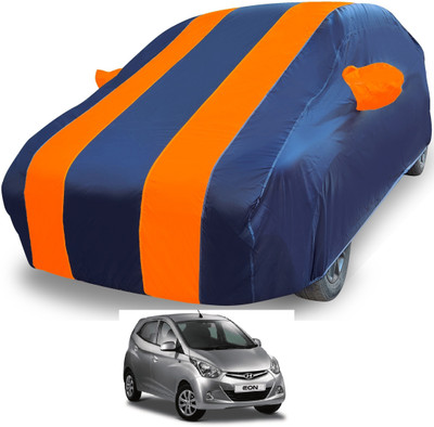 MOCKHE Car Cover For Hyundai Eon (With Mirror Pockets)(Orange)