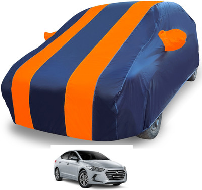 MOCKHE Car Cover For Hyundai Elantra (With Mirror Pockets)(Orange)