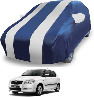 MOCKHE Car Cover For Skoda Fabia (With Mirror Pockets)(Silver)