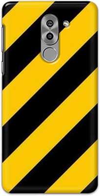 NDCOM Back Cover for Honor 6X Yellow Black Stripe Printed(Multicolor, Hard Case, Pack of: 1)