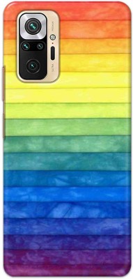 NDCOM Back Cover for Redmi Note 10 Pro Max Rainbow Color Stripes Printed(Multicolor, Hard Case, Pack of: 1)