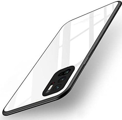 Creativo Back Cover for Redmi note 10T 5G, Poco M3 Pro Glass Back Cover(White, 3D Case, Pack of: 1)