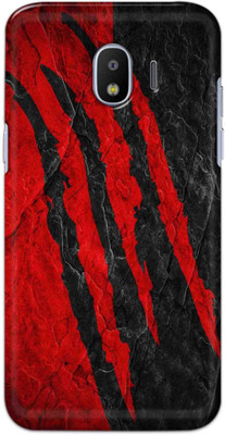 NDCOM Back Cover for Samsung Galaxy J2 2018 Red Printed(Multicolor, Hard Case, Pack of: 1)