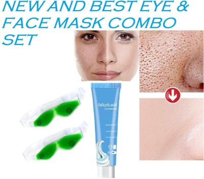 YAWI Gel Eye mask Aloevera Relaxing Stress Free Eye mask With Ice Cream Tube Combo(3 Items in the set)