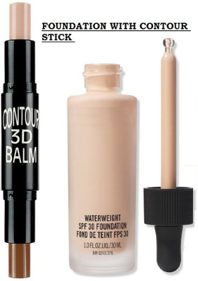 KAIASHA 3D CONCEALER CONTOUR STICK AND WATERPROOF STUDIO FOUNDATION(2 Items in the set)