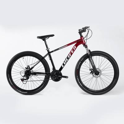 LUCIFER BIKES Elante E77 Fully Alloy Premium MTB Bike, Shimano Geared, Dual Shade (Red, Black) 29 T Mountain/Hardtail Cycle
