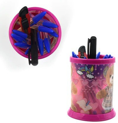 NILORO 1 Compartments Plastic Pen Pencil Holder(Pink)
