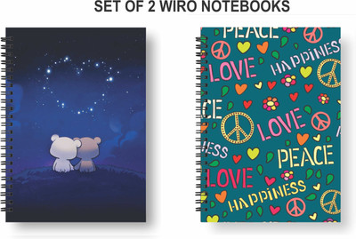 Papco Notebooks A5 Diary Ruled 144 Pages(Multicolor, Pack of 2)