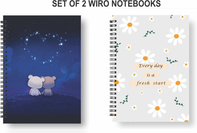 Papco Notebooks A5 Diary Ruled 144 Pages(Multicolor, Pack of 2)