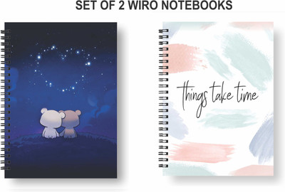 Papco Notebooks A5 Diary Ruled 144 Pages(Multicolor, Pack of 2)
