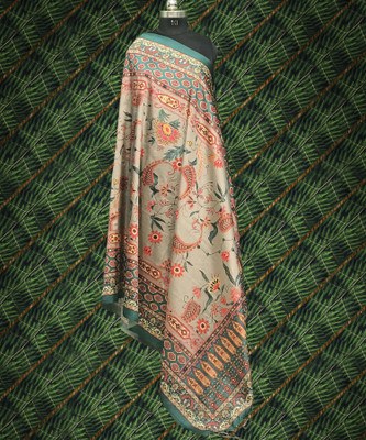 KAHIRAA WHOLETEX Silk Blend Printed Women Dupatta