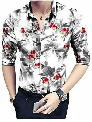 Tample Fab Cotton Blend Floral Print Shirt Fabric