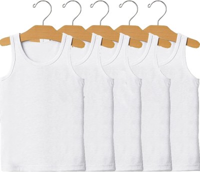 Incredible World Vest For Baby Boys & Baby Girls Cotton(White, Pack of 5)