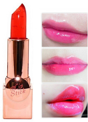 Yuency New jelly colorchange lipstick waterproof non transfer 24 hrs(red, 3.6 g)