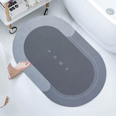 IVAR Rubber Bathroom Mat(Grey, Medium)