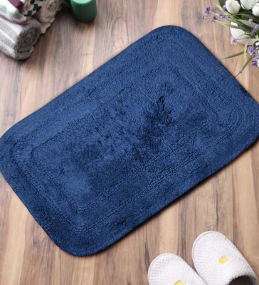 Chaque Decor Polyester Door Mat(Blue, Medium)