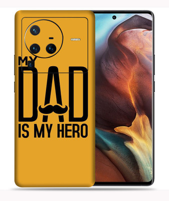 WeCre8 Skin's Vivo X80 Pro 5G Mobile Skin(My Dad Is My Hero Multicolor Mobile Skin With Cleaning Wipes)