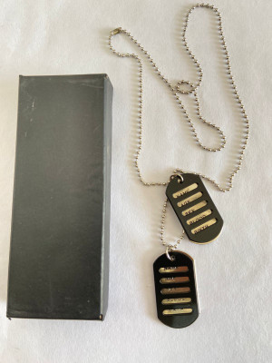 SSMfashion Dog Tag Alloy Pendant with Chain /name bio blade silver military locket Metal Locket Set