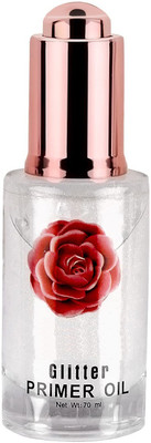 Latixmat Make up base face Glitter primer oil water proof Primer  - 70 ml(shimmer white)