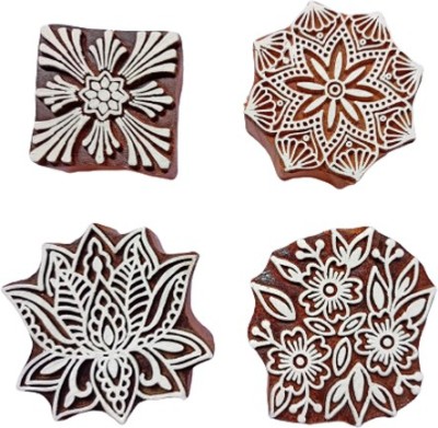 skart wooden printing blocks stamp254 Printing Blocks(Pack of 4)