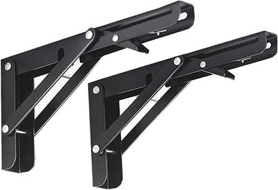 ANKZWEE Folding Shelf Brackets-Heavy Duty Metal Collapsible Shelf Bracket Shelf Bracket 20 cm Shelf Bracket(Iron)