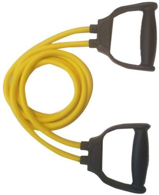 Multicraft Double Toning Resistance Tube Exercise Band for Stretching,Workout,Home Gym Resistance Tube(Yellow)