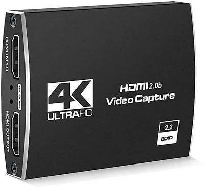 Etzin Video Capture Card to USB/Type-C with Microphone & HDMI Loop(EPL-803HVC) Media Streaming Device(Black)