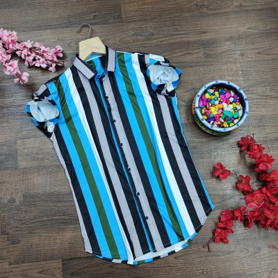 ZONANZA Men Striped Casual Multicolor Shirt