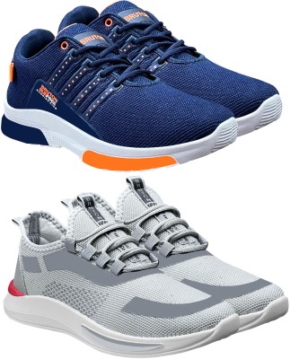 BRUTON Combo Pack Of 2 Casual Shoe Sneakers For Men(Blue, Grey)