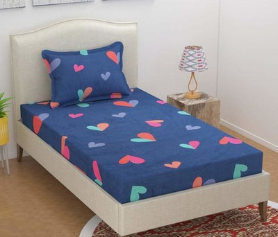tissca decore 220 TC Cotton Single Printed Flat Bedsheet(Pack of 1, Multicolor)