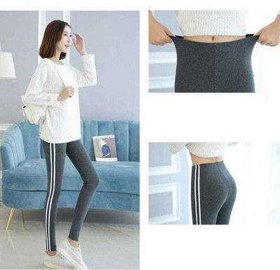 ARY Striped Women Grey Tights