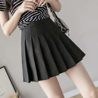 Swara Craft Self Design Women Pleated Black Skirt