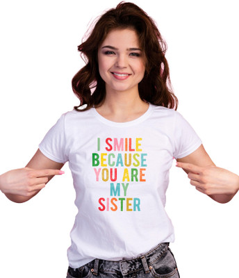 HD RAPID DESIGN Printed Women Round Neck White T-Shirt