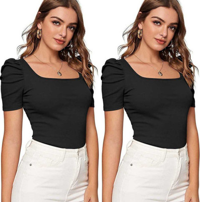 Dream Beauty Fashion Casual Solid Women Black Top