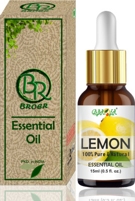 BROER Lemon Essential Oil Pure, Natural & Undiluted | Anti Bacterial(15 ml)