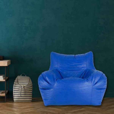 SHIRA 24 Jumbo Chair Bean Bag Cover  (Without Beans)(Blue)