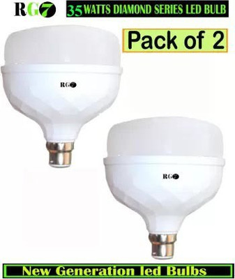 RG7 35 W Basic Decorative B22 LED Bulb(White, Pack of 2)