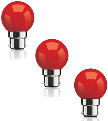 gleam sun enterprises 0.5 W Basic Standard B22 LED Bulb(Red, Pack of 3)