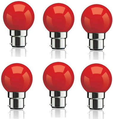 gleam sun enterprises 0.5 W Basic Standard B22 LED Bulb(Red, Pack of 6)
