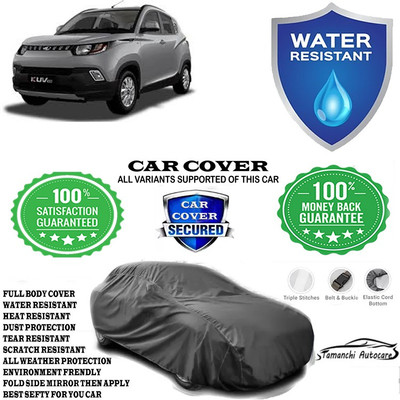 Tamanchi Autocare Car Cover For Mahindra KUV100 mFALCON G80 K8 5str(Grey)