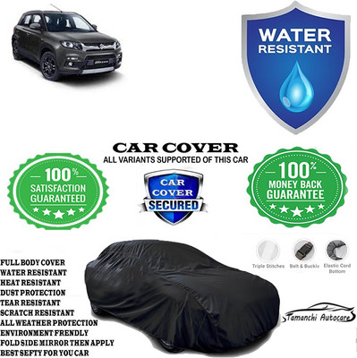 Tamanchi Autocare Car Cover For Maruti Suzuki Vitara Brezza VXI Petrol(Black)
