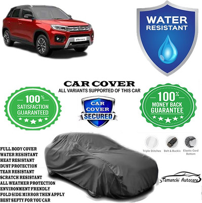 Tamanchi Autocare Car Cover For Maruti Suzuki Vitara Brezza ZXI Plus AT Dual Tone Petrol(Grey)
