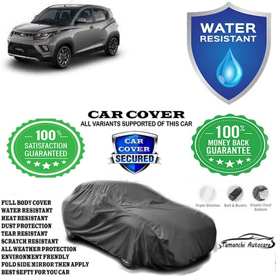Tamanchi Autocare Car Cover For Mahindra KUV100 mFALCON D75 K4 5str(Grey)