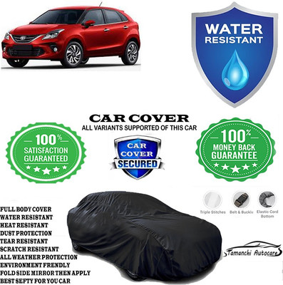 Tamanchi Autocare Car Cover For Toyota Glanza V CVT Petrol(Black)