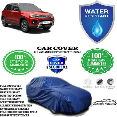 Tamanchi Autocare Car Cover For Maruti Suzuki Vitara Brezza ZXI Plus AT Dual Tone Petrol(Blue)