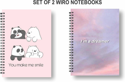 Papco Notebooks A5 Diary Ruled 144 Pages(Multicolor, Pack of 2)