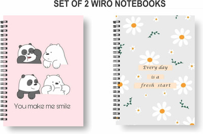Papco Notebooks A5 Diary Ruled 144 Pages(Multicolor, Pack of 2)