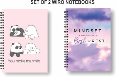 Papco Notebooks A5 Diary Ruled 144 Pages(Multicolor, Pack of 2)