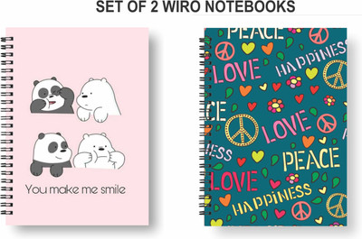 Papco Notebooks A5 Diary Ruled 144 Pages(Multicolor, Pack of 2)