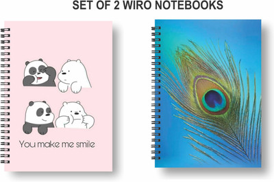 Papco Notebooks A5 Diary Ruled 144 Pages(Multicolor, Pack of 2)